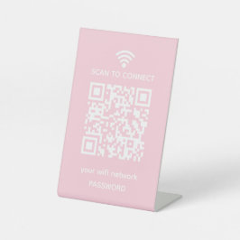 Scan to connect Guest Wifi Network qr-Code Sockelschild
