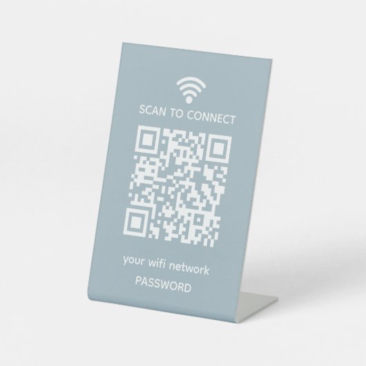 Scan to connect Guest Wifi Network qr-Code Sockelschild (Vorderseite)