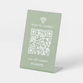 Scan to connect Guest Wifi Network qr-Code Sockelschild (Vorderseite)