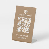 Scan to connect Guest Wifi Network qr-Code Sockelschild (Vorderseite)