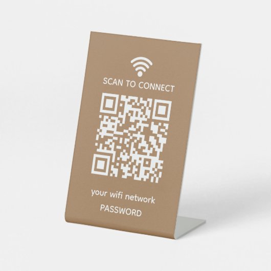 Scan to connect Guest Wifi Network qr-Code Sockelschild (Vorderseite)