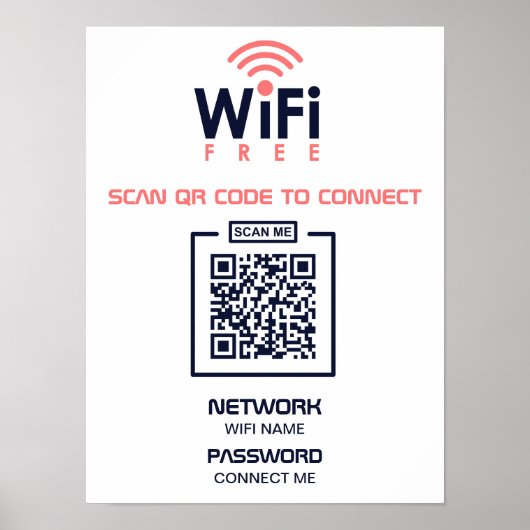 Scan to Connect l Coffee Shop Network Poster (Vorne)