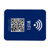 Scan-to-Connect-Navy-WiFi-Magnet mit QR-Code Magnet (Horizontal)