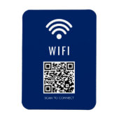 Scan-to-Connect-Navy-WiFi-Magnet mit QR-Code Magnet (Vertikal)