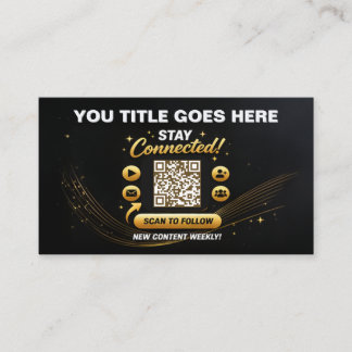 Scan to Connect QR Code Design Template Visitenkarte