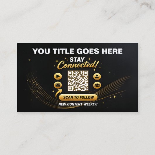 Scan to Connect QR Code Design Template Visitenkarte (Vorderseite)