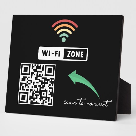 Scan to Connect QR Code Internet Wifi Network Fotoplatte (Seite)