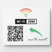 Scan to Connect QR Code Internet Wifi Network Fotoplatte (Vorderseite)
