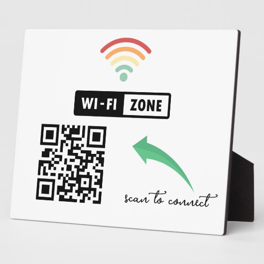 Scan to Connect QR Code Internet Wifi Network Fotoplatte (Seite)