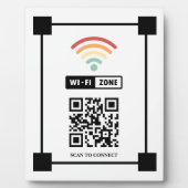 Scan to Connect QR Code WifiZone Fotoplatte (Vorderseite)