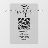 Scan to Connect Wifi Network QR Code Minimalistisc Fensteraufkleber (Blatt)