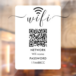 Scan to Connect Wifi Network QR-Code Minimalistisc Fensteraufkleber