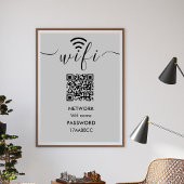 Scan to Connect Wifi Network QR-Code Minimalistisc Poster