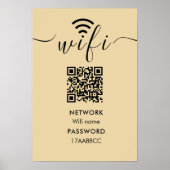 Scan to Connect Wifi Network QR-Code Minimalistisc Poster (Vorne)