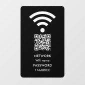 Scan to Connect Wifi Network QR Code Modern Black Fensteraufkleber (Blatt)