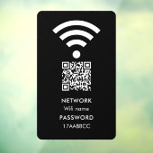 Scan to Connect Wifi Network QR Code Modern Black Fensteraufkleber (Blatt 3)