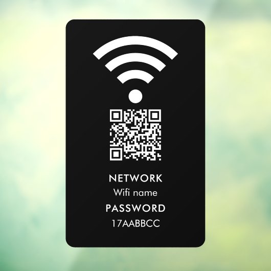 Scan to Connect Wifi Network QR Code Modern Black Fensteraufkleber (Blatt 3)