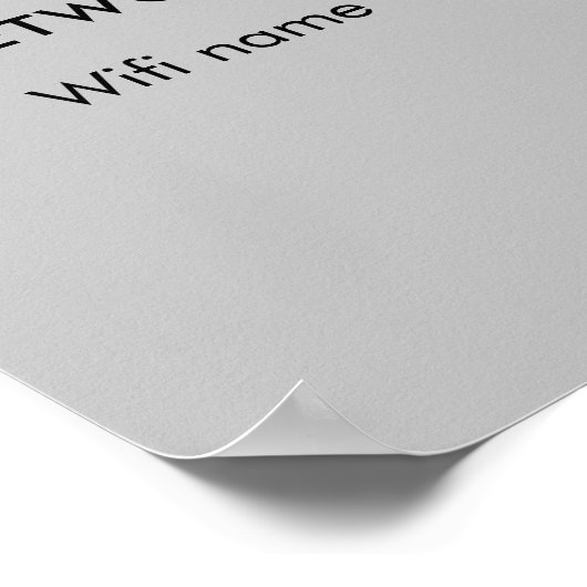 Scan to Connect Wifi Network QR Code Wifi Password Poster (Ecke)