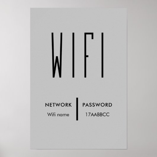 Scan to Connect Wifi Network QR Code Wifi Password Poster (Vorne)