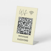 Scan to Connect Wifi Qr Code Password Groovy Sockelschild (Vorderseite)
