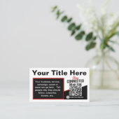 Scan to Follow QR Code Design Template Visitenkarte (Stehend Vorderseite)