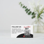 Scan to Follow QR Code Design Template Visitenkarte (Stehend Vorderseite)