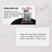 Scan to Follow QR Code Design Template Visitenkarte (Vorne/Hinten)