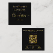 Scan To Order Qr Code Quadratische Visitenkarte (Vorne/Hinten)