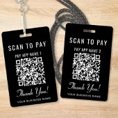 Scan to Pay 2 Payment QR Codes Black Ausweis