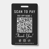 Scan to Pay 2 Payment QR Codes Social Media Ausweis (Vorderseite)