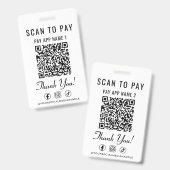 Scan to Pay 2 Payment QR Codes Social Media Ausweis (Front & Back)