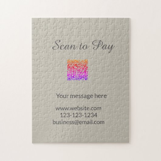 scan to pay Add QR logo website email business sho Puzzle (Vertikal)