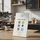 Scan to Pay Business Logo Qr Code Pedestzeichen Sockelschild