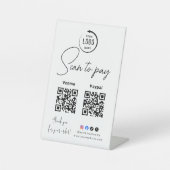 Scan To Pay Business Logo Qr Code Sockelschild (Vorderseite)
