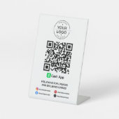 Scan to Pay Cash App QR-Code Sockelschild (Vorderseite)