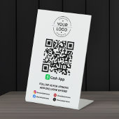 Scan to Pay Cash App QR-Code Sockelschild