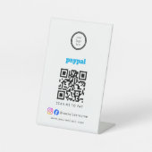 Scan To Pay Geschäft-Logo QR-Code Sockelschild (Vorderseite)
