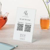 Scan To Pay Geschäft-QR-Code-Schriftzug Sockelschild (In SItu)