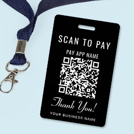 Scan to Pay QR Code Black Ausweis