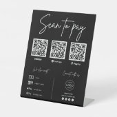 Scan To Pay QR Code Business Sockelschild (Vorderseite)