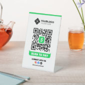 Scan to Pay QR Code Payment Cash App Logo Sockelschild (In SItu)