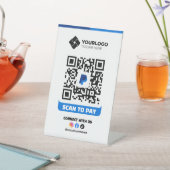 Scan to Pay QR Code Payment Paypal-Logo Sockelschild (In SItu)