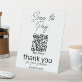 Scan to Pay QR Code Payment Schwarz-weiß modern Sockelschild (In SItu)