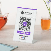 Scan to Pay QR Code Payment Zelle Logo Sockelschild (In SItu)