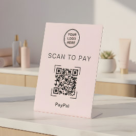 Scan to Pay QR Code Sign For Spa Beauty Salon Sockelschild