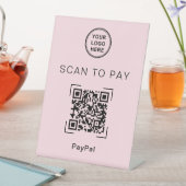 Scan to Pay QR Code Sign For Spa Beauty Salon Sockelschild (In Situ)