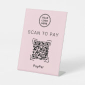 Scan to Pay QR Code Sign For Spa Beauty Salon Sockelschild (Vorderseite)
