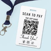 Scan to Pay QR Code Social Media Ausweis