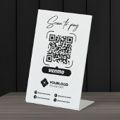 Scan to Pay QR Code Venmo Zahlung Sockelschild