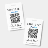 Scan to Pay Venmo PayPaL QR Code Ausweis (Vorder- & Rückseite)